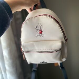 uthentic Coach Disney x Mickey Mouse Mini Leather Backpack F59837